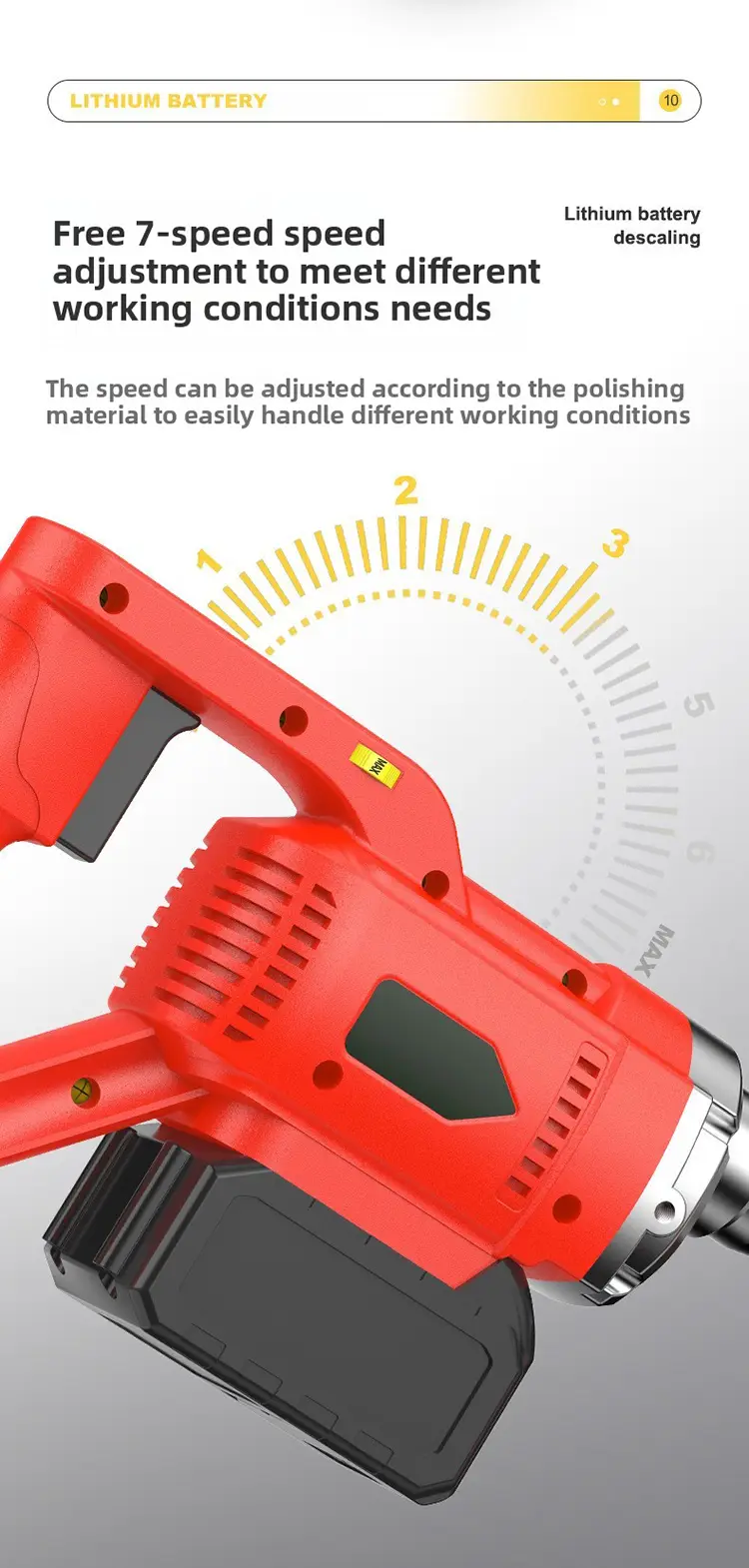 lithium battery Handheld Rust Remover Iron Plate Steel Grinding