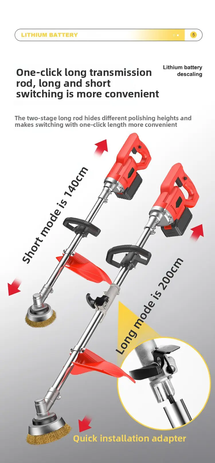 lithium battery Handheld Rust Remover Iron Plate Steel Grinding